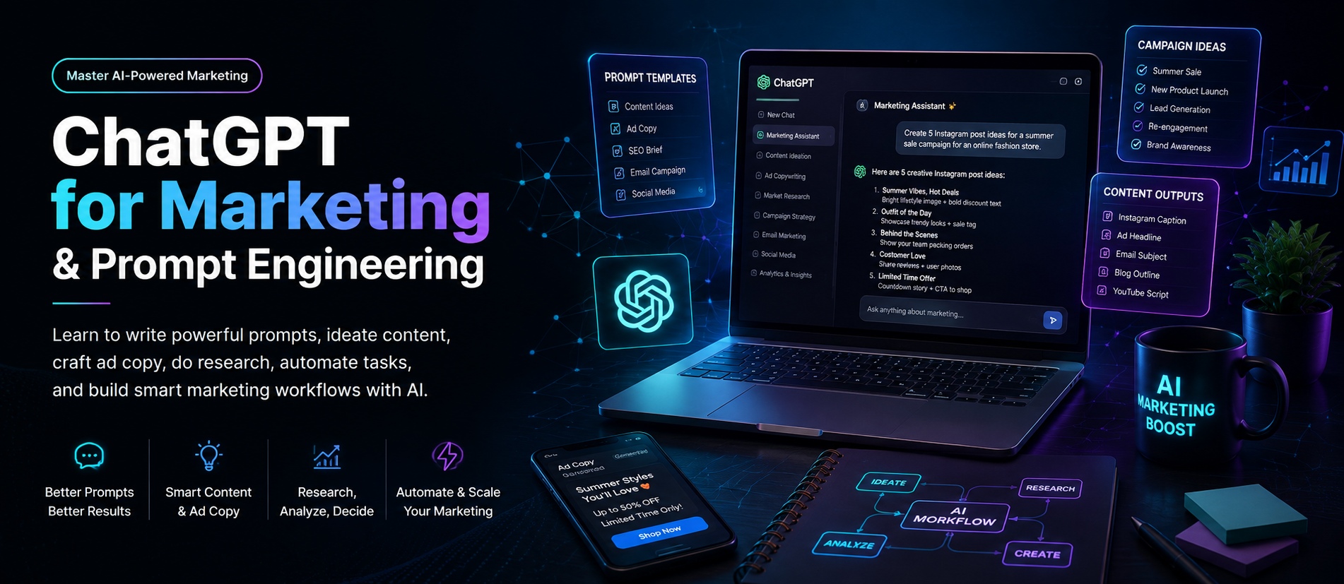 ChatGPT for Marketing And Prompt Engineering