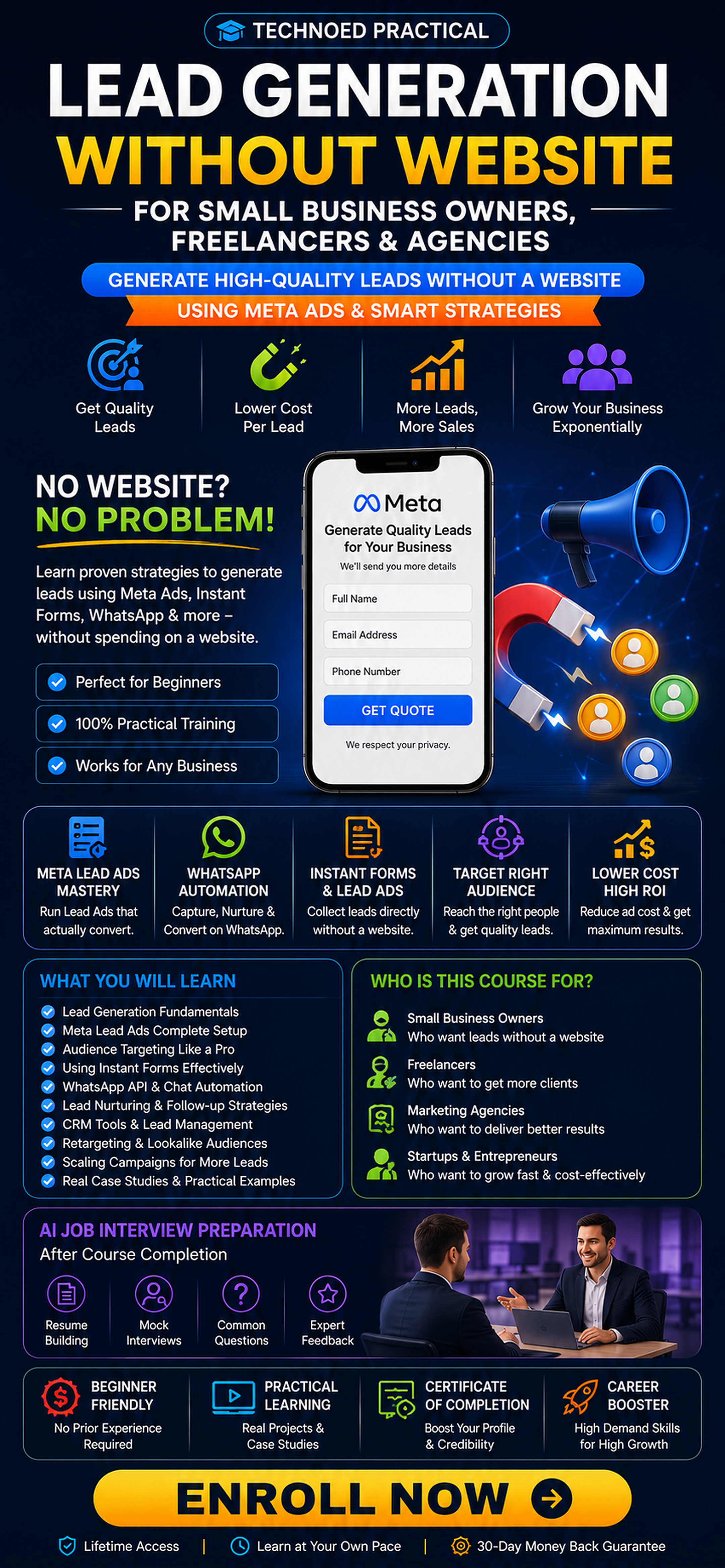 Lead Gen without Website for Small Business Owners